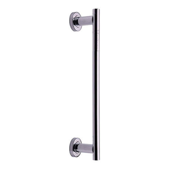 V2057 336-PC • 336mm • Polished Chrome • Heritage Brass Pedestal Pull Handle On Concealed Fixing Roses